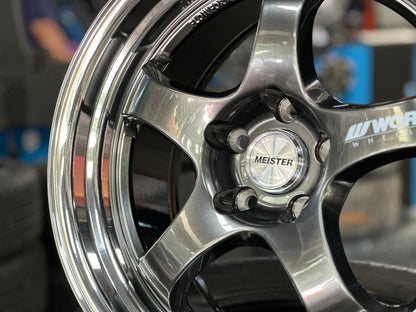 New 18X9.5 ET40 AOW Flow Formed S1R Rim (4 wheel) Hyper Black 5X114.3