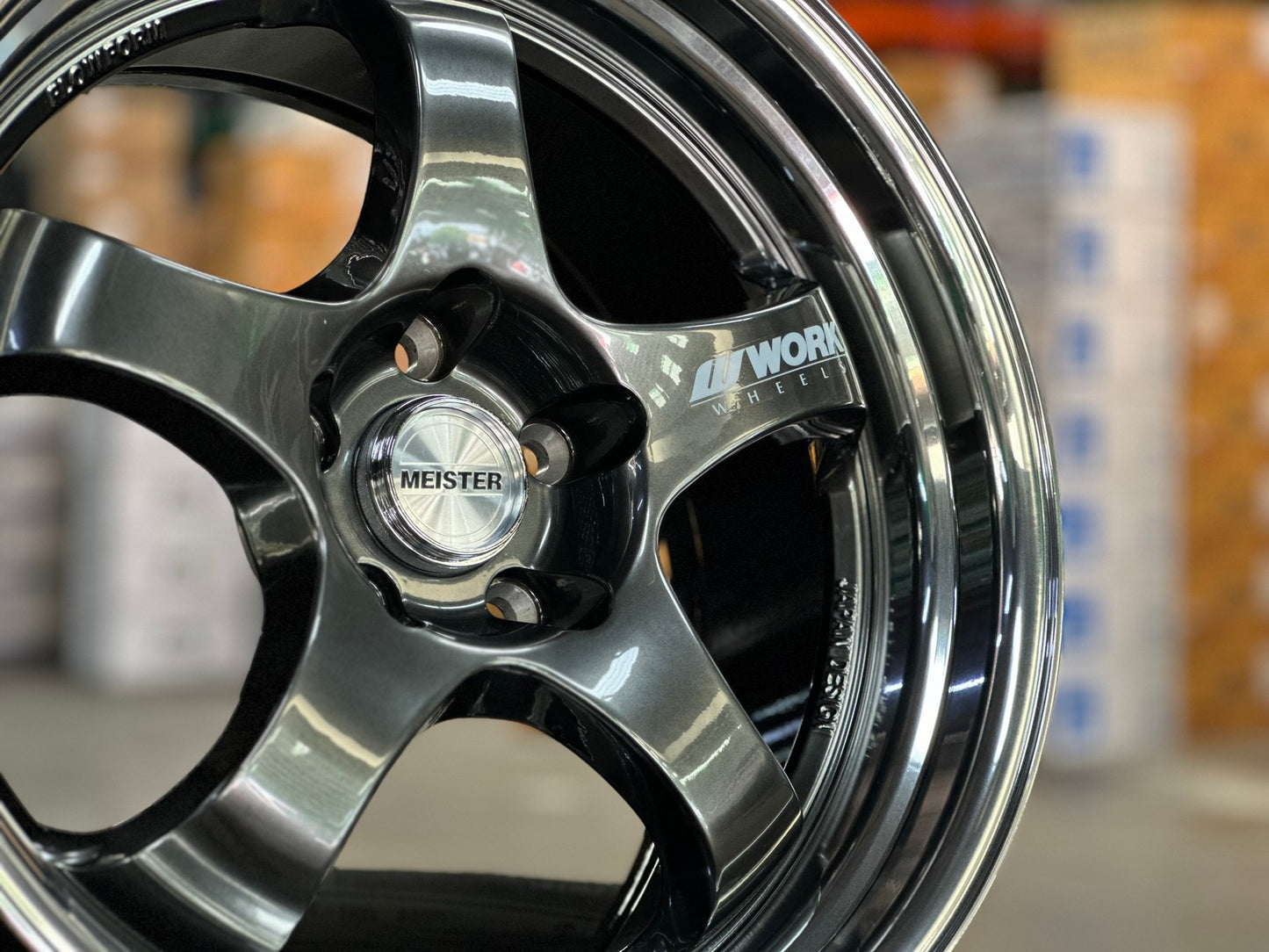 New 18X9.5 ET40 AOW Flow Formed S1R Rim (4 wheel) Hyper Black 5X112