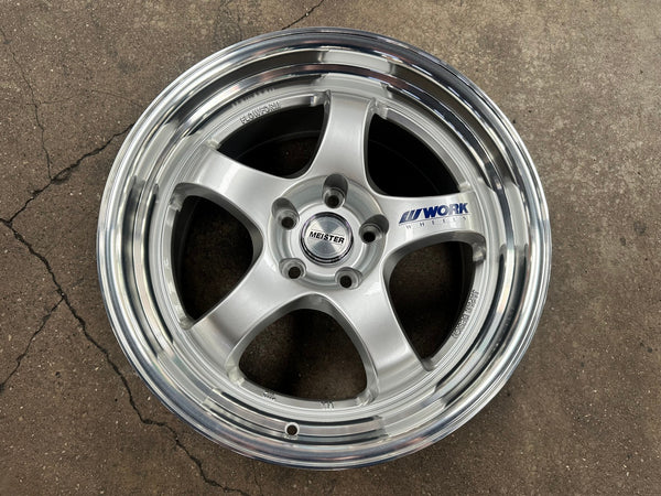 New 18X9.5 ET40 AOW Flow Formed S1R Rim (4 wheel) Gloss Silver 5X112
