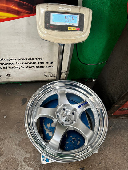 New 18X9.5 ET40 AOW Flow Formed S1R Rim (4 wheel) Gloss Silver 5X112