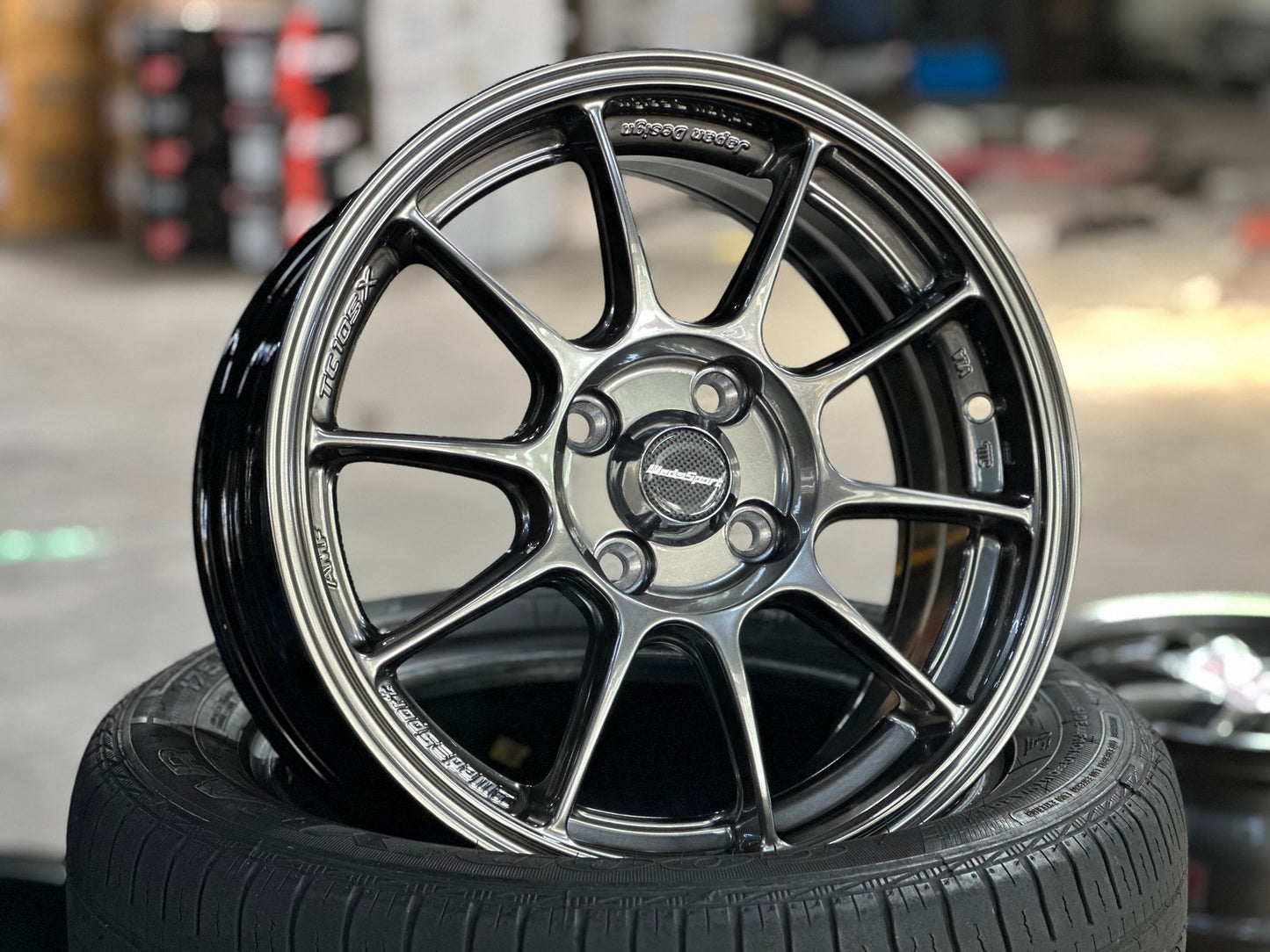 New 15X6.5 ET40 AOW Flow Formed TC105X Rim (4 wheel) Gloss Gunmetal 4X100