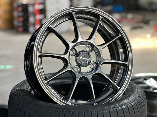 New 15X6.5 ET40 AOW Flow Formed TC105X Rim (4 wheel) Gloss Gunmetal 4X100