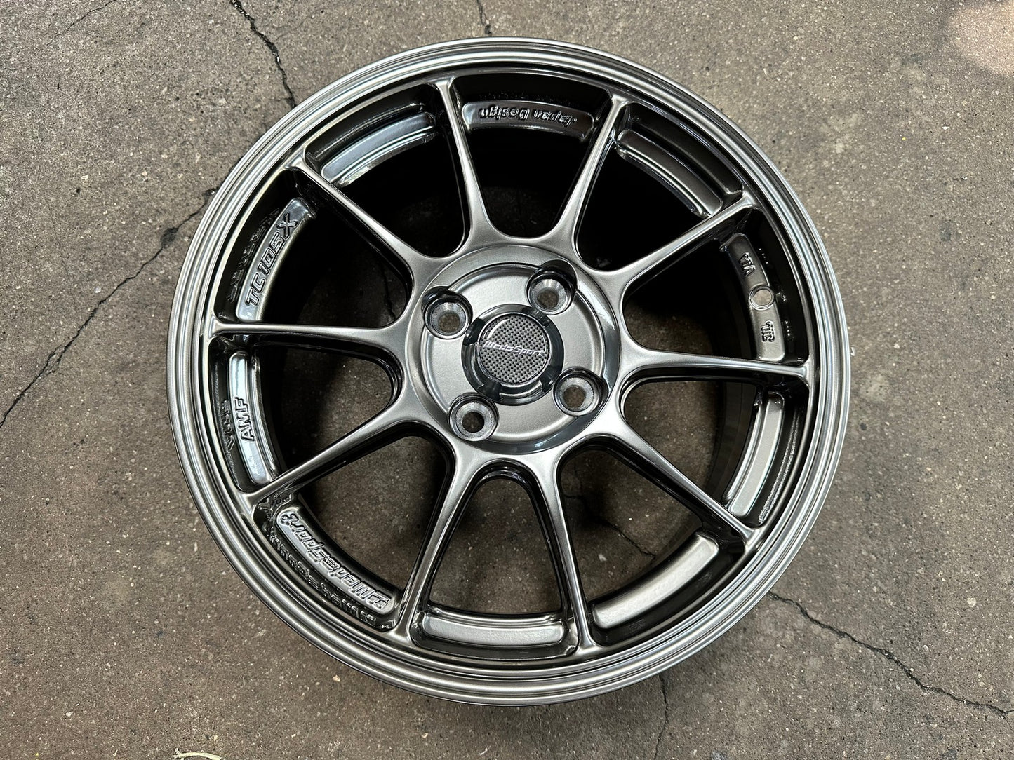 New 15X6.5 ET40 AOW Flow Formed TC105X Rim (4 wheel) Gloss Gunmetal 4X100