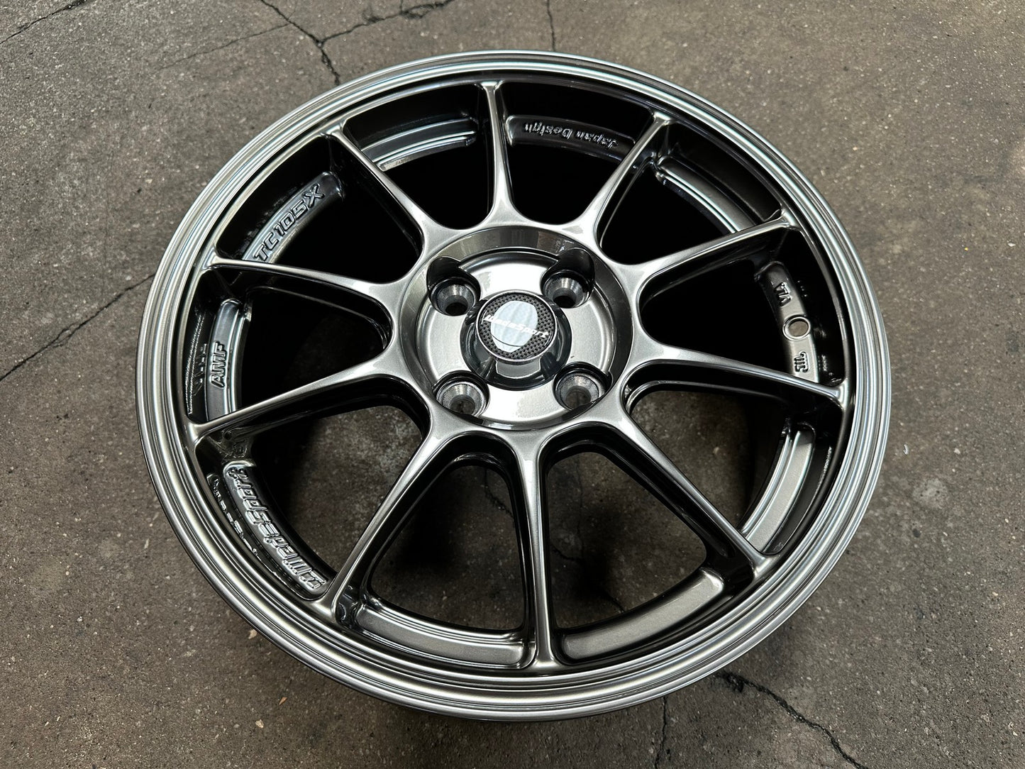 New 15X6.5 ET40 AOW Flow Formed TC105X Rim (4 wheel) Gloss Gunmetal 4X100