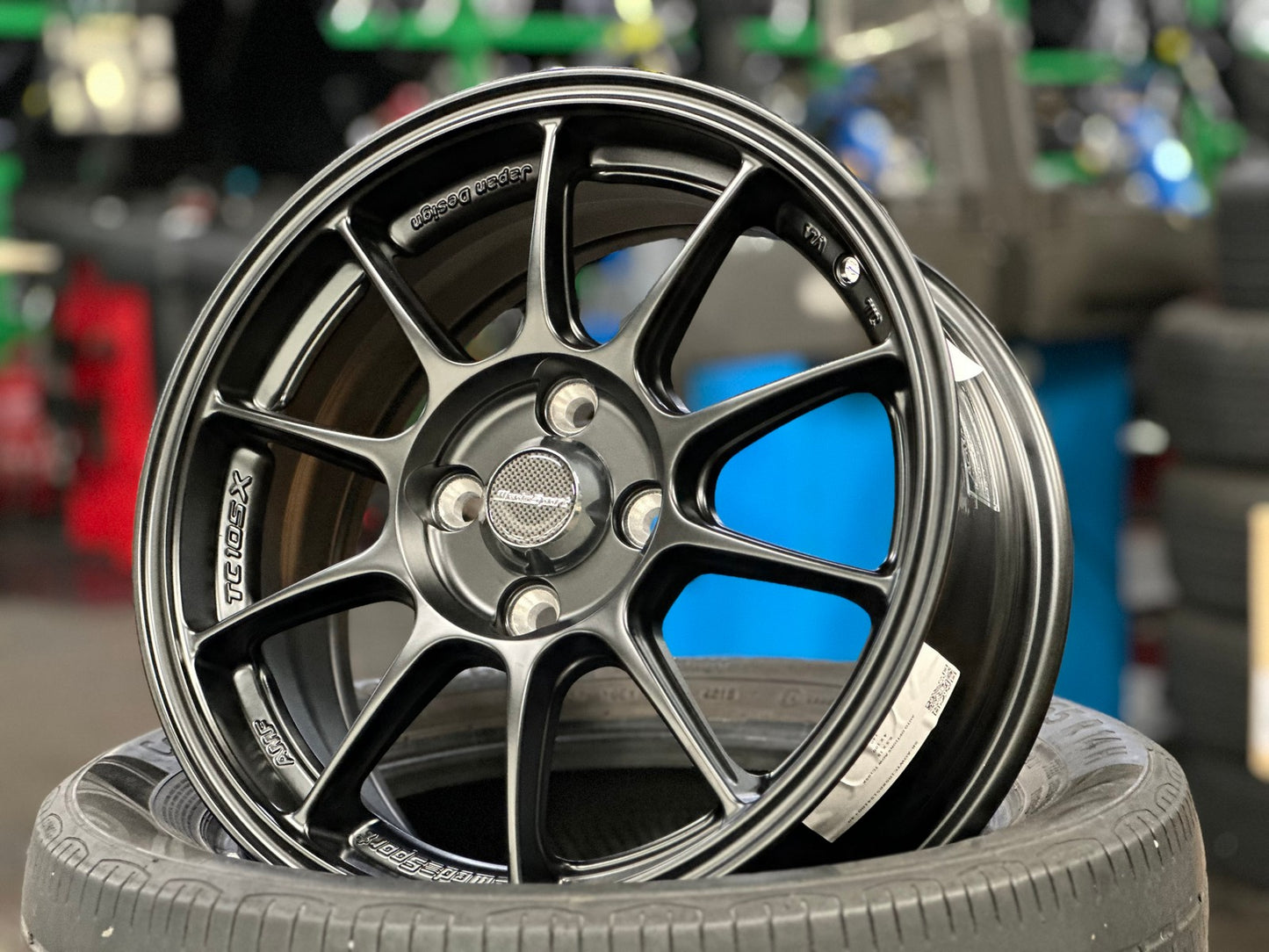 New 15X6.5 ET40 AOW Flow Formed TC105X Rim (4 wheel) Matt Black 4X100