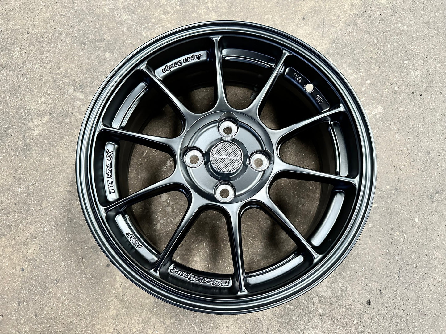 New 15X6.5 ET40 AOW Flow Formed TC105X Rim (4 wheel) Matt Black 4X100