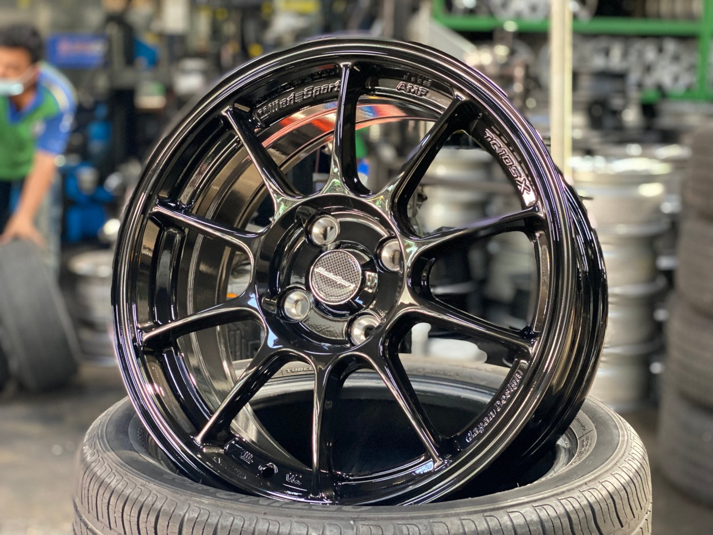 New 15X7 ET35 AOW Flow Formed TC105X Rim (4 wheel) Gloss Black 4X100