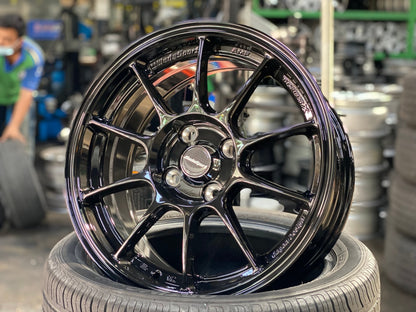 New 15X7 ET35 AOW Flow Formed TC105X Rim (4 wheel) Gloss Black 4X100