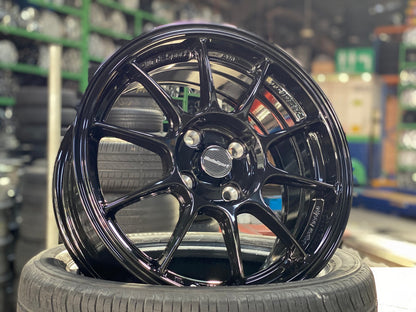 New 15X7 ET35 AOW Flow Formed TC105X Rim (4 wheel) Gloss Black 4X100