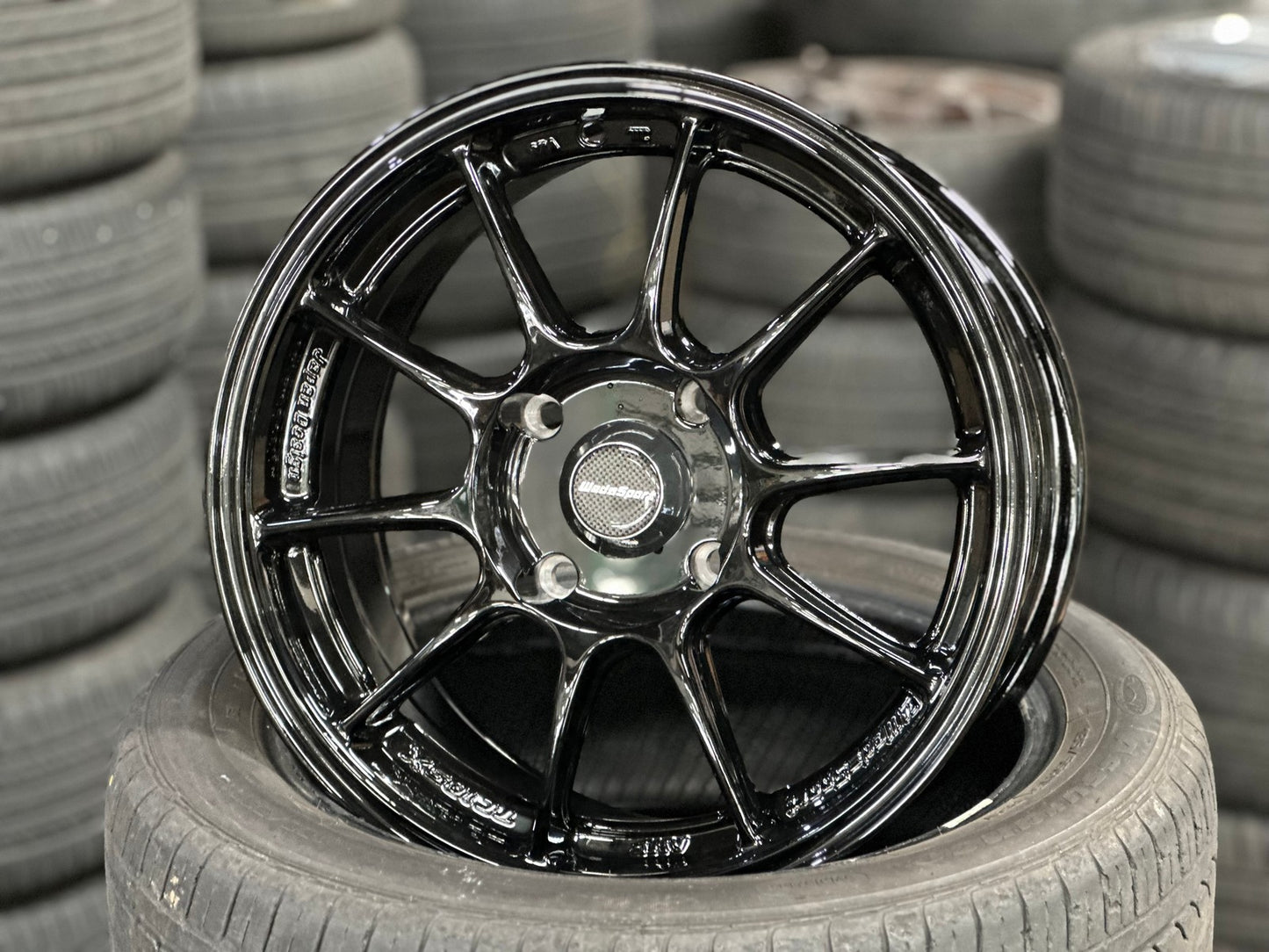 New 15X7 ET35 AOW Flow Formed TC105X Rim (4 wheel) Gloss Black 4X114.3