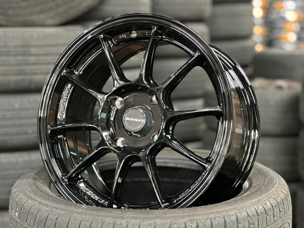 Tc 105x Rim New 15X7 ET35 AOW Flow Formed TC105X Rim (4 wheel) Gloss Black 4X114.3 ...