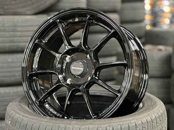 New 15X7 ET35 AOW Flow Formed TC105X Rim (4 wheel) Gloss Black 4X114.3