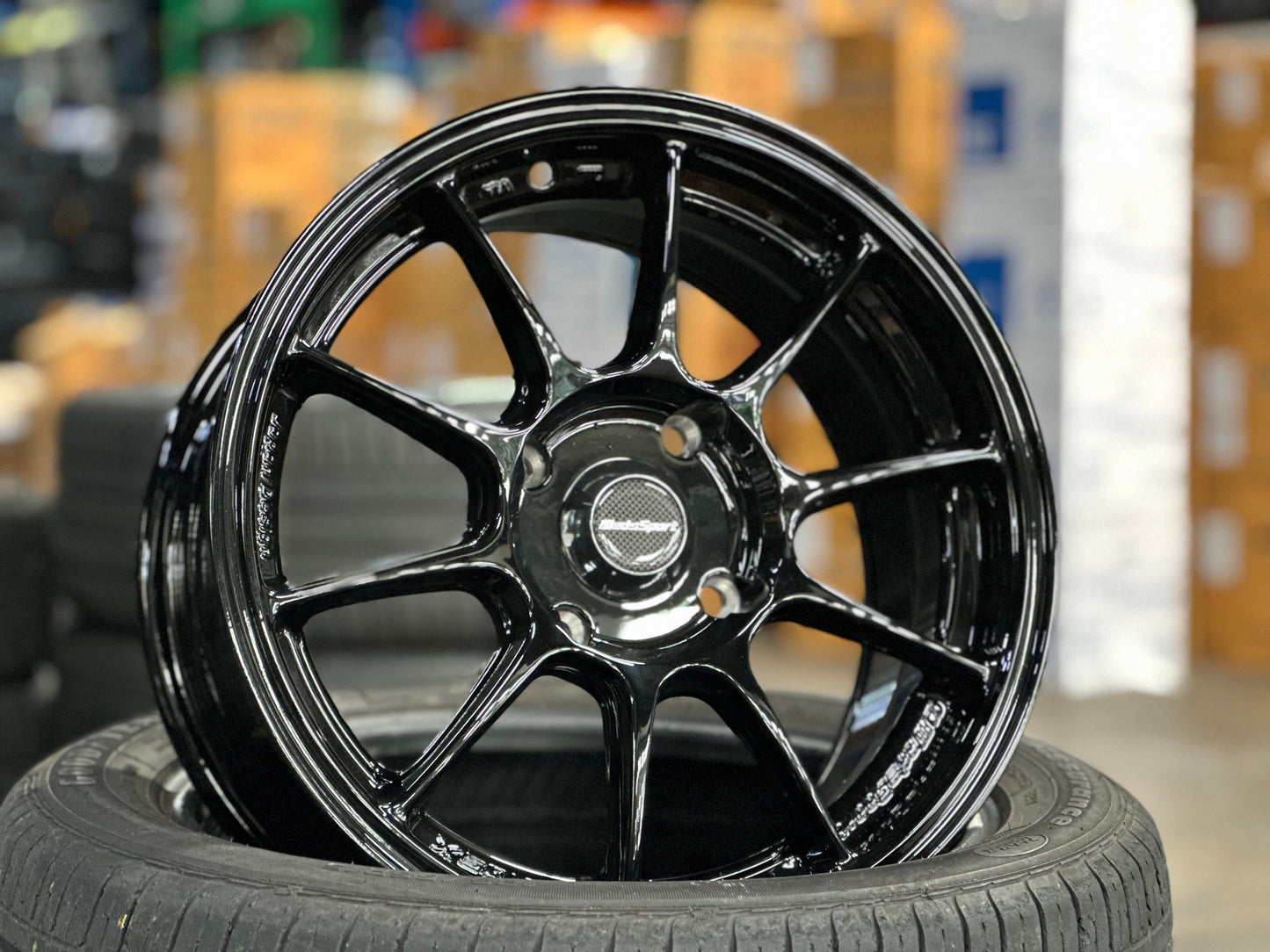 New 15X7 ET35 AOW Flow Formed TC105X Rim (4 wheel) Gloss Black 4X114.3