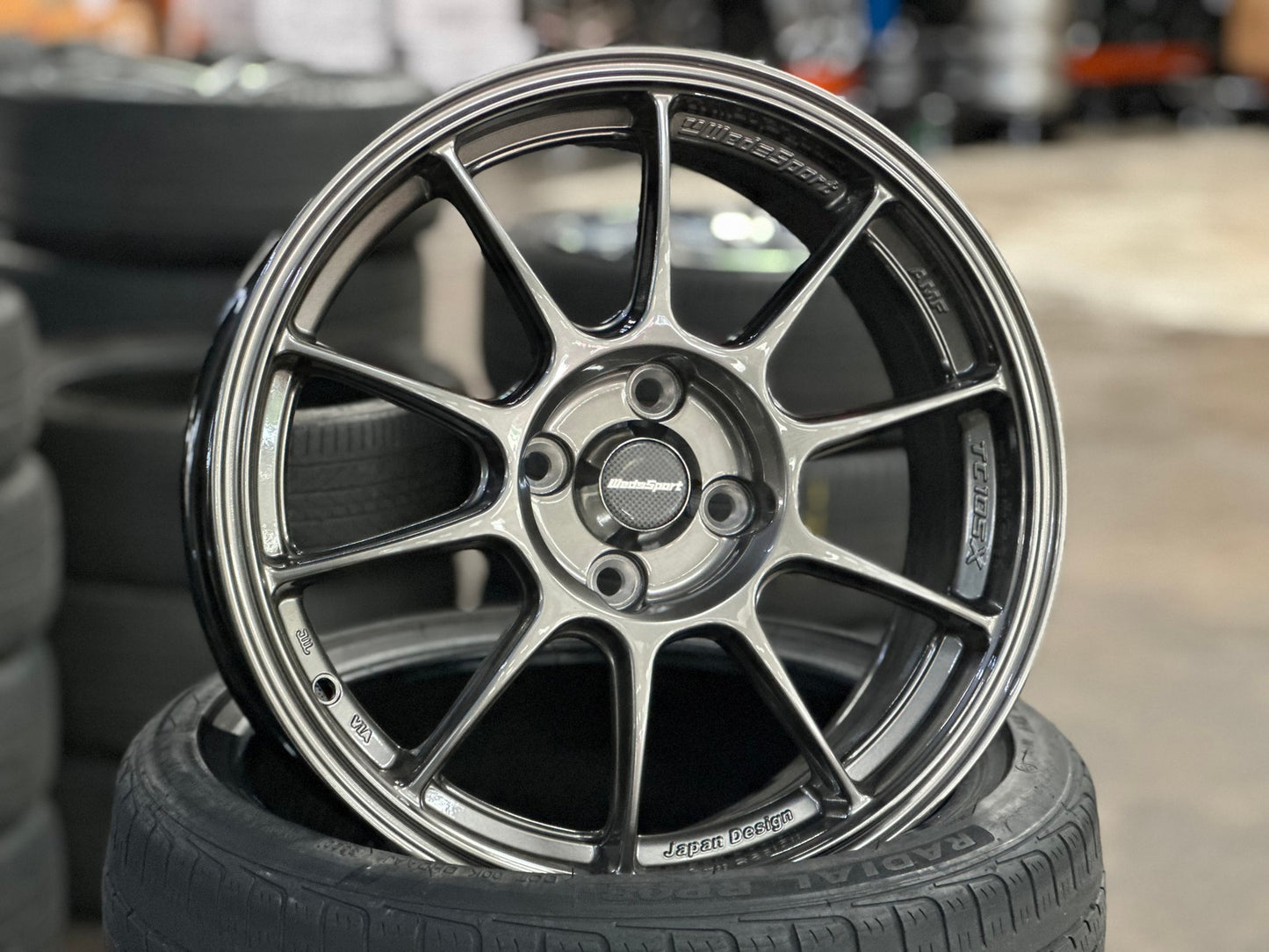 New 16X7 ET38 AOW Flow Formed TC105X Rim (4 wheel) Gloss Gunmetal 4X100