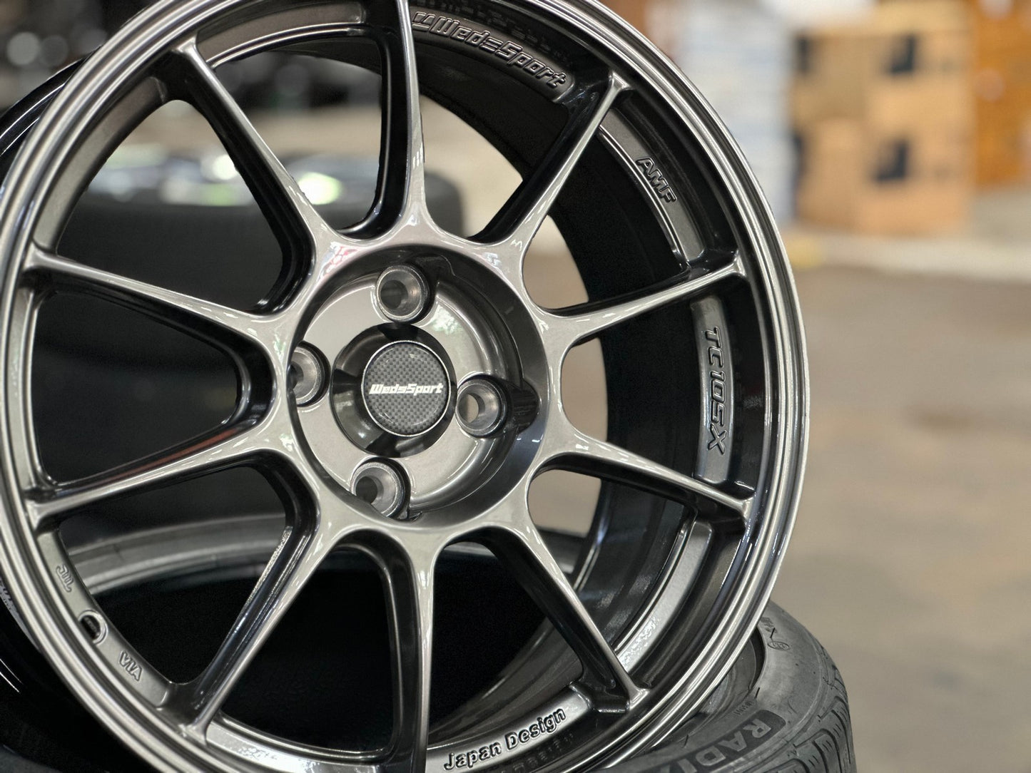 New 16X7 ET38 AOW Flow Formed TC105X Rim (4 wheel) Gloss Gunmetal 4X100