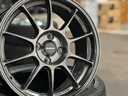 New 16X7 ET38 AOW Flow Formed TC105X Rim (4 wheel) Gloss Gunmetal 4X100