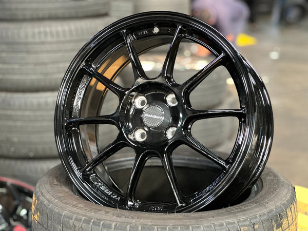 New 16X7 ET38 AOW Flow Formed TC105X Rim (4 wheel) Gloss Black 4X100