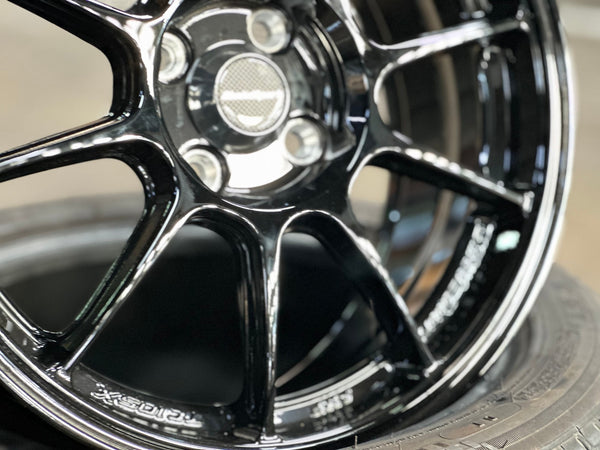 New 16X7 ET38 AOW Flow Formed TC105X Rim (4 wheel) Gloss Black 4X100