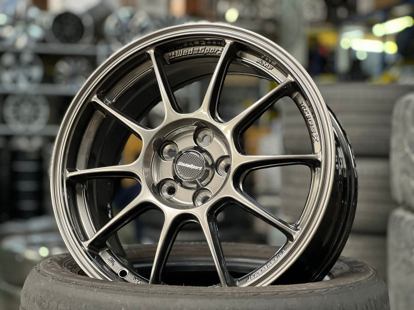 New 16X7 ET40 AOW Flow Formed TC105X Rim (4 wheel) Gloss Gunmetal 5X100