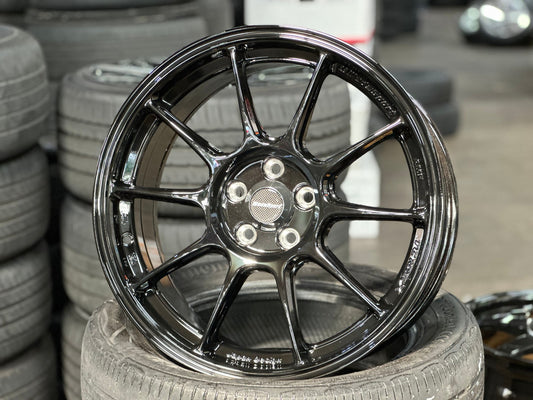 New 17X7.5 ET38 AOW Flow Formed TC105X Rim (4 wheel) Gloss Black 5X100