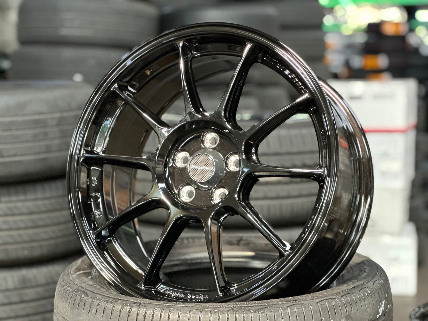 New 17X7.5 ET38 AOW Flow Formed TC105X Rim (4 wheel) Gloss Black 5X100