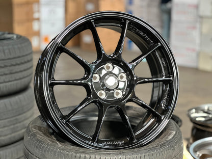 New 17X7.5 ET38 AOW Flow Formed TC105X Rim (4 wheel) Gloss Black 5X100