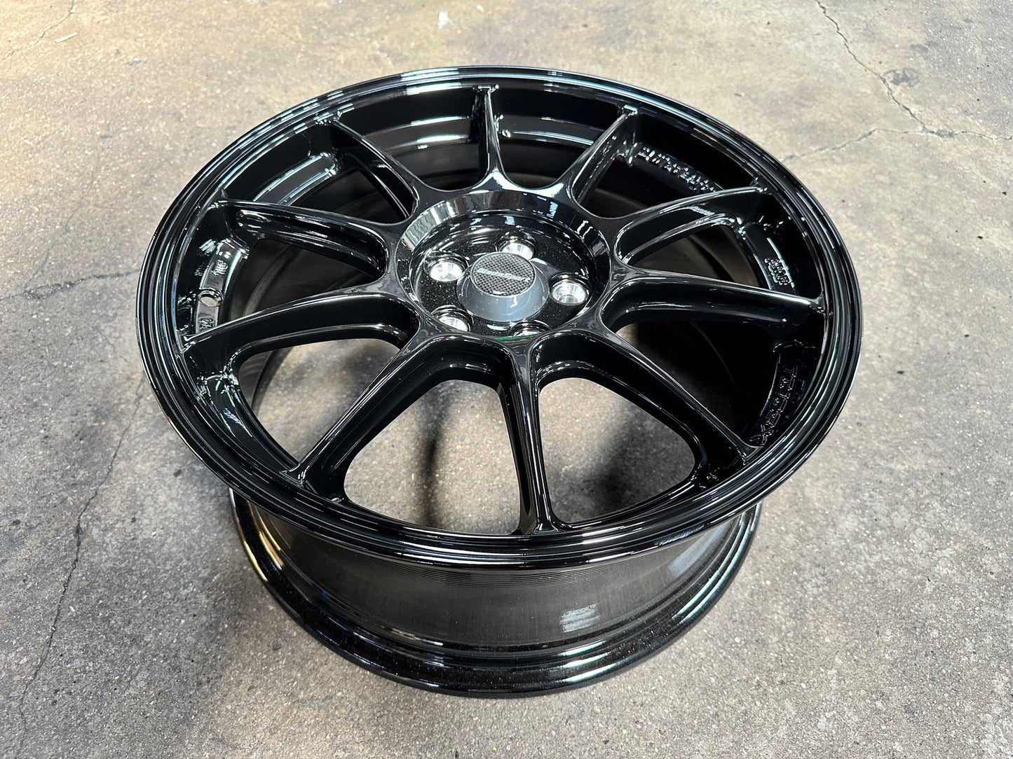 New 17X7.5 ET38 AOW Flow Formed TC105X Rim (4 wheel) Gloss Black 5X100