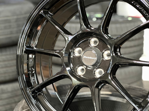 New 17X7.5 ET38 AOW Flow Formed TC105X Rim (4 wheel) Gloss Black 5X100