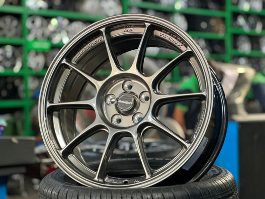New 17X7.5 ET38 AOW Flow Formed TC105X Rim (4 wheel) Gloss Gunmetal 5X100