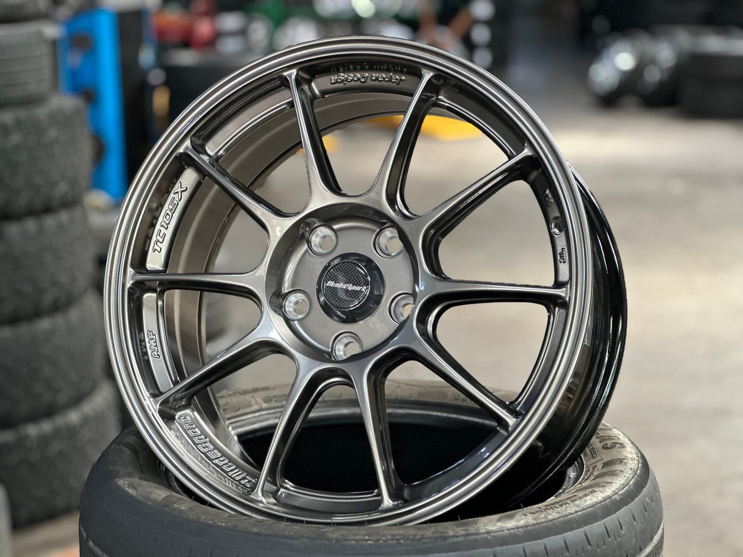 New 17X7.5 ET42 AOW Flow Formed TC105X Rim (4 wheel) Gloss Gunmetal 5X112