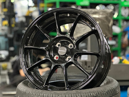 New 17X8 ET38 AOW Flow Formed TC105X Rim (4 wheel) Gloss Black 4X100