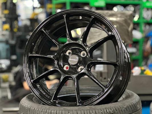 New 17X8 ET38 AOW Flow Formed TC105X Rim (4 wheel) Gloss Black 4X100