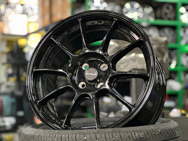 New 17X8 ET38 AOW Flow Formed TC105X Rim (4 wheel) Gloss Black 4X100