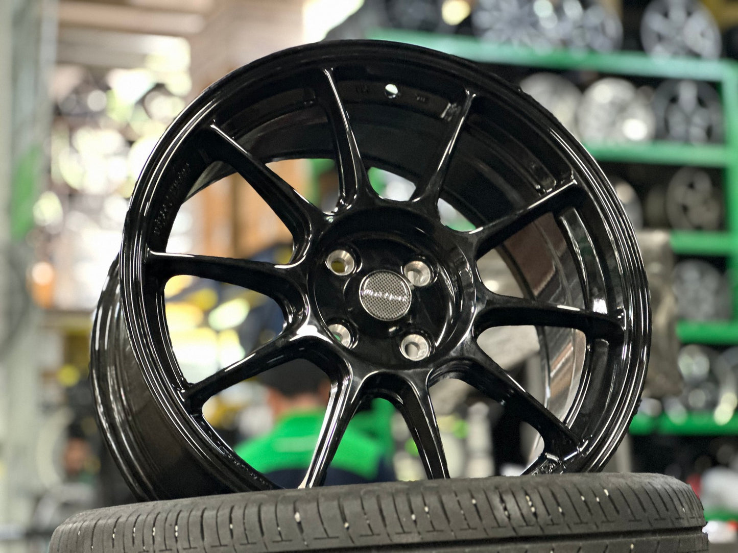 New 17X8 ET38 AOW Flow Formed TC105X Rim (4 wheel) Gloss Black 4X100