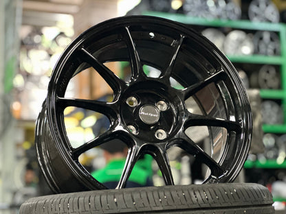 New 17X8 ET38 AOW Flow Formed TC105X Rim (4 wheel) Gloss Black 4X100