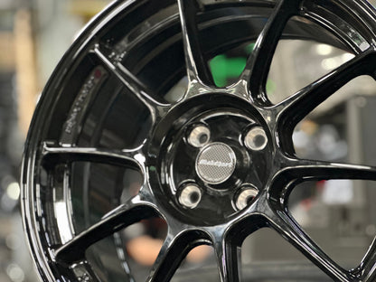 New 17X8 ET38 AOW Flow Formed TC105X Rim (4 wheel) Gloss Black 4X100