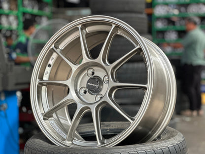 New 17X8 ET38 AOW Flow Formed TC105X Rim (4 wheel) Gloss Gunmetal 4X100