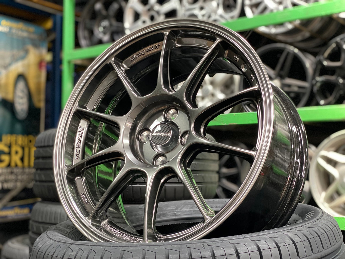 New 17X8 ET38 AOW Flow Formed TC105X Rim (4 wheel) Gunmetal 4X100