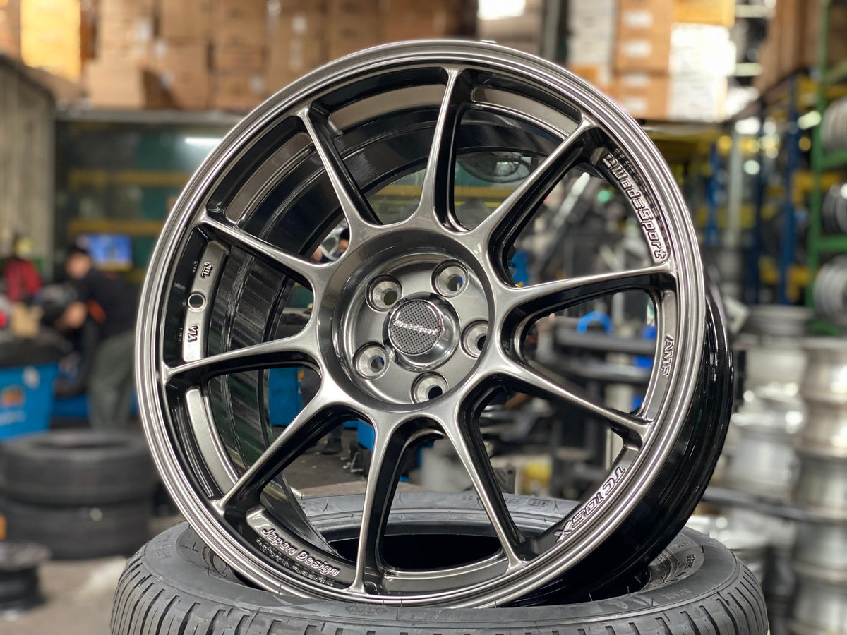 New 17X8 ET35 AOW Flow Formed TC105X Rim (4 wheel) Gloss Gunmetal 5X100