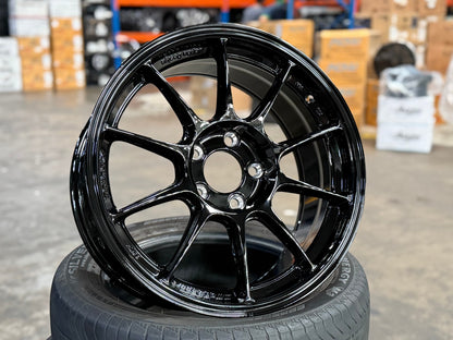New 17X8 ET35 AOW Flow Formed TC105X Rim (4 wheel) Gloss Black 5X112