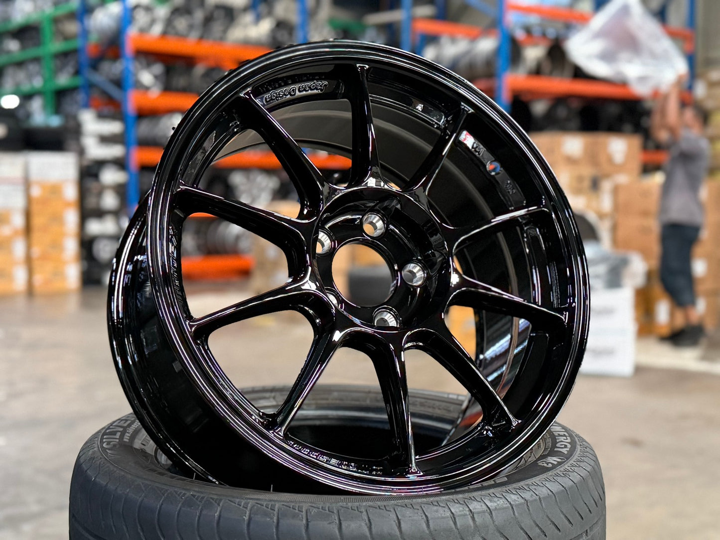 New 17X8 ET35 AOW Flow Formed TC105X Rim (4 wheel) Gloss Black 5X114.3