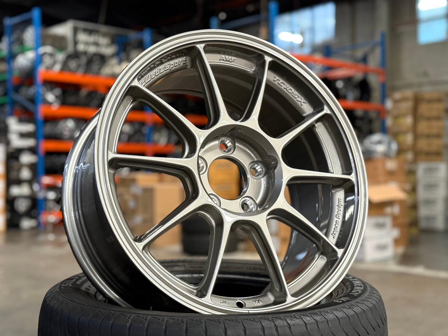 New 17X8 ET35 AOW Flow Formed TC105X Rim (4 wheel) Gloss Gunmetal 5X114.3