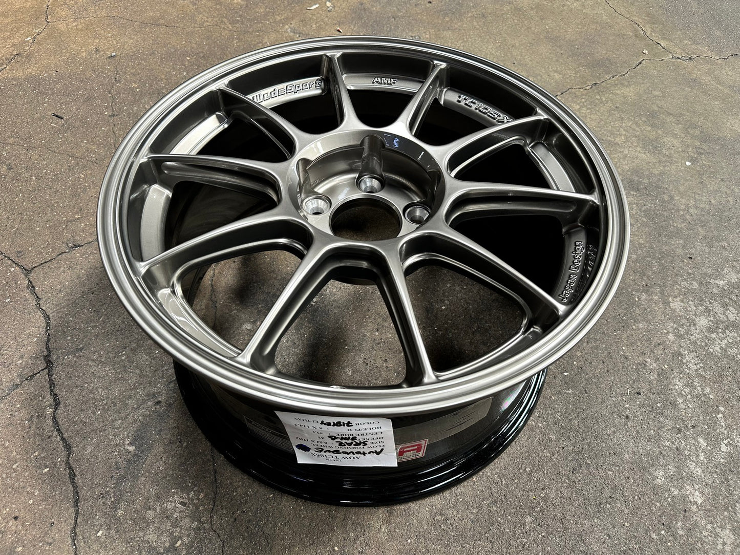 New 17X8.5 ET32 AOW Flow Formed TC105X Rim (4 wheel) Gloss Gunmetal 5X114.3