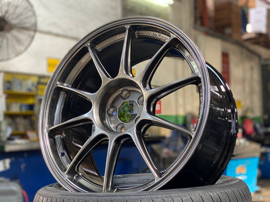 New 18X8.5 ET35 AOW Flow Formed TC105X Rim (4 wheel) Gloss Gunmetal 5X100