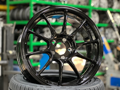 New 18X8.5 ET35 AOW Flow Formed TC105X Rim (4 wheel) Gloss Black 5X114.3