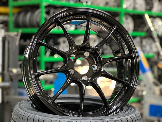NEW 18X8.5 ET35 AOW TC105X Flow Formed Rim (4 wheel) Gloss Black 5X114.3