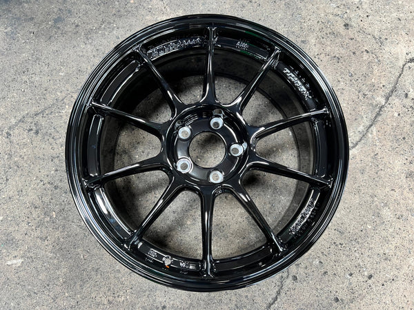 New 18X8.5 ET35 AOW Flow Formed TC105X Rim (4 wheel) Gloss Black 5X114.3