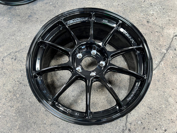 New 18X8.5 ET35 AOW Flow Formed TC105X Rim (4 wheel) Gloss Black 5X114.3