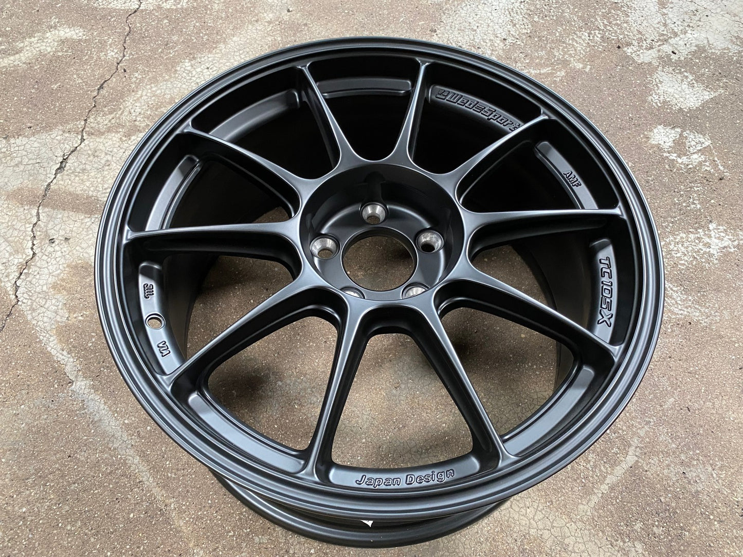 New 18X8.5 ET35 AOW Flow Formed TC105X Rim (4 wheel) Matt Black 5X112