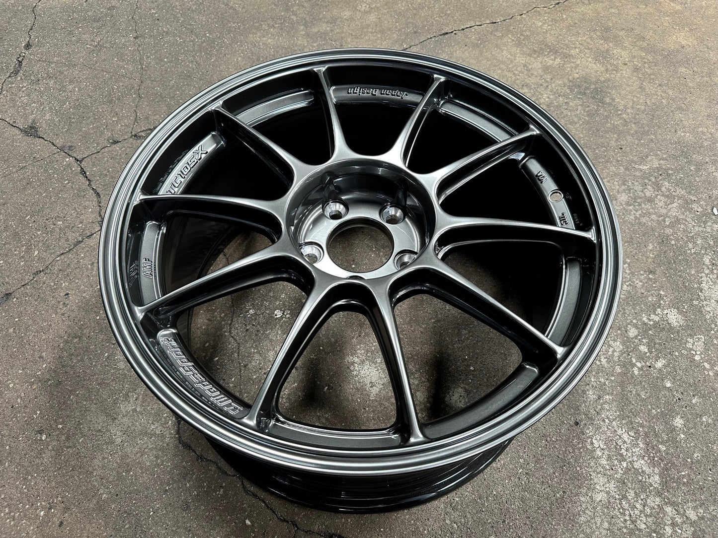 New 18X8.5 ET35 AOW Flow Formed TC105X Rim (4 wheel) Gloss Gunmetal 5X112